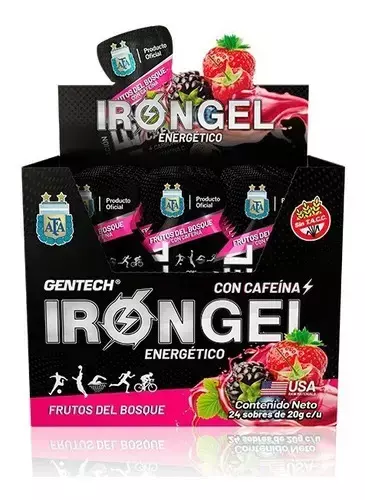 Gentech Iron Gel Energia Caja 24u